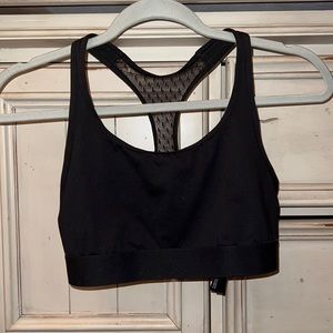 padless racerback sports bra wirh mesh